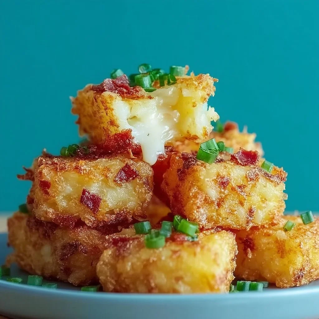 Deliciosos Hashbrown Cargados crujientes y sabrosos como aperitivo