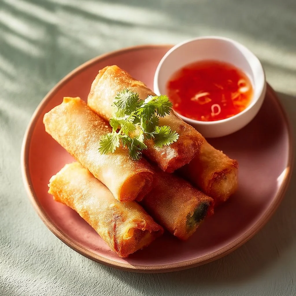Rollitos de primavera al aire