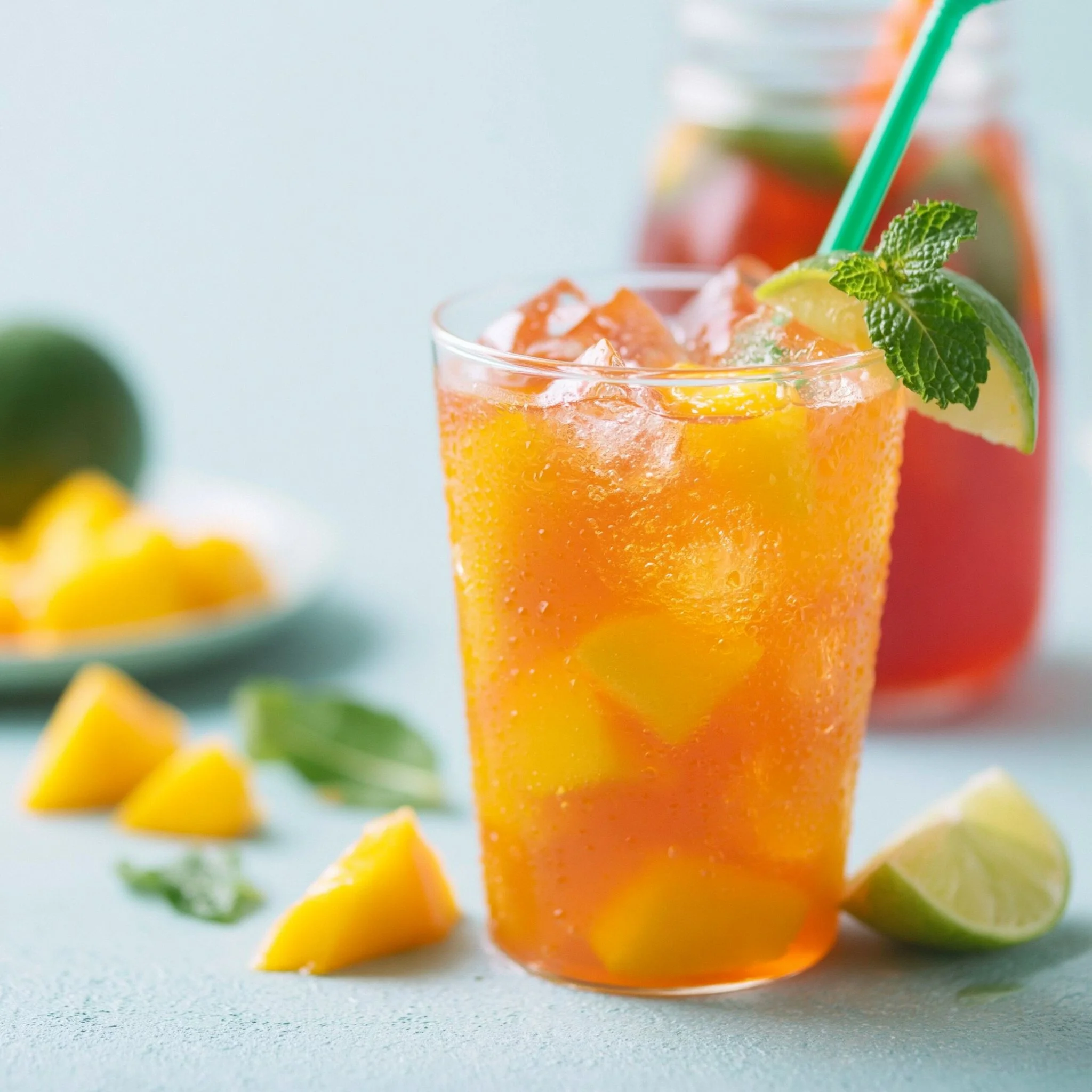 Té helado de mango