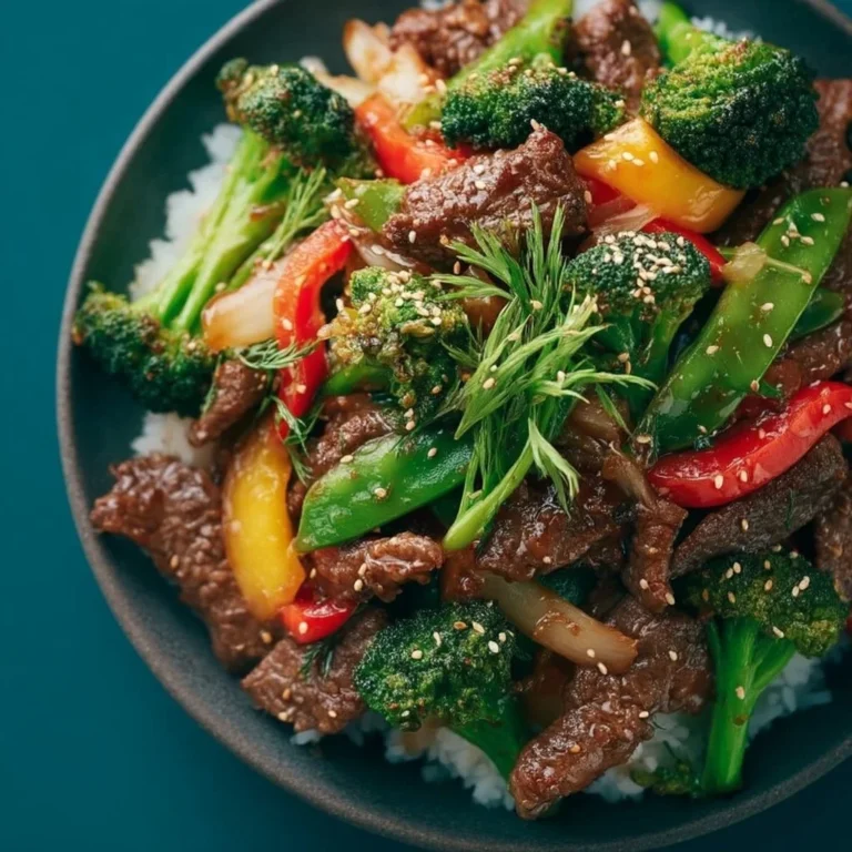 Receta rápida de ternera salteada con verduras frescas y sabrosas.