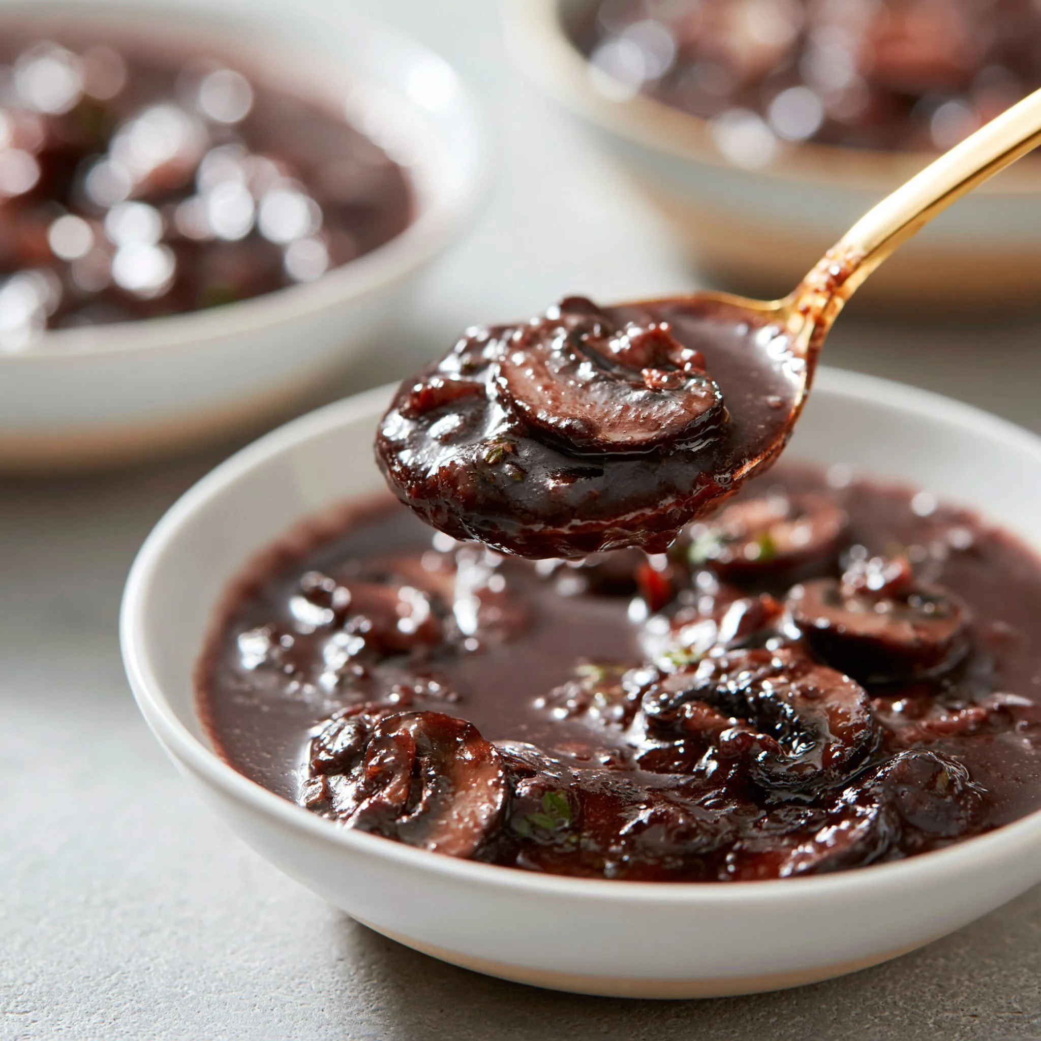 Salsa de Champiñones con Vino Tinto