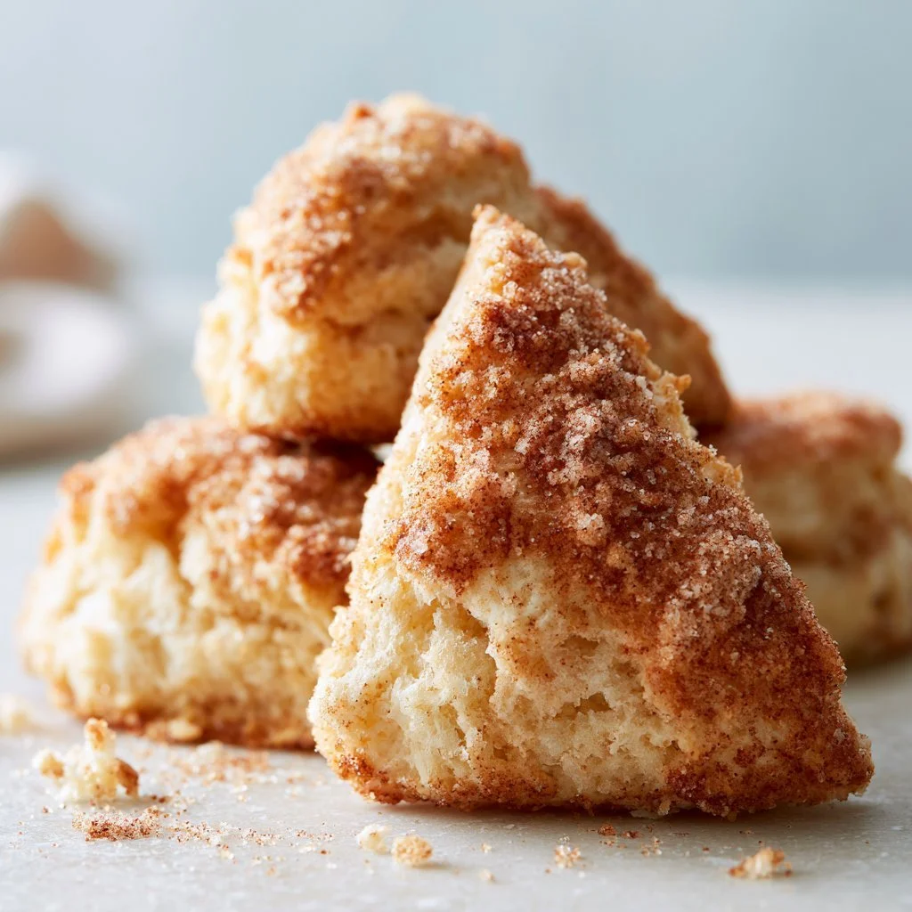 Deliciosos scones de canela cálidos recién horneados
