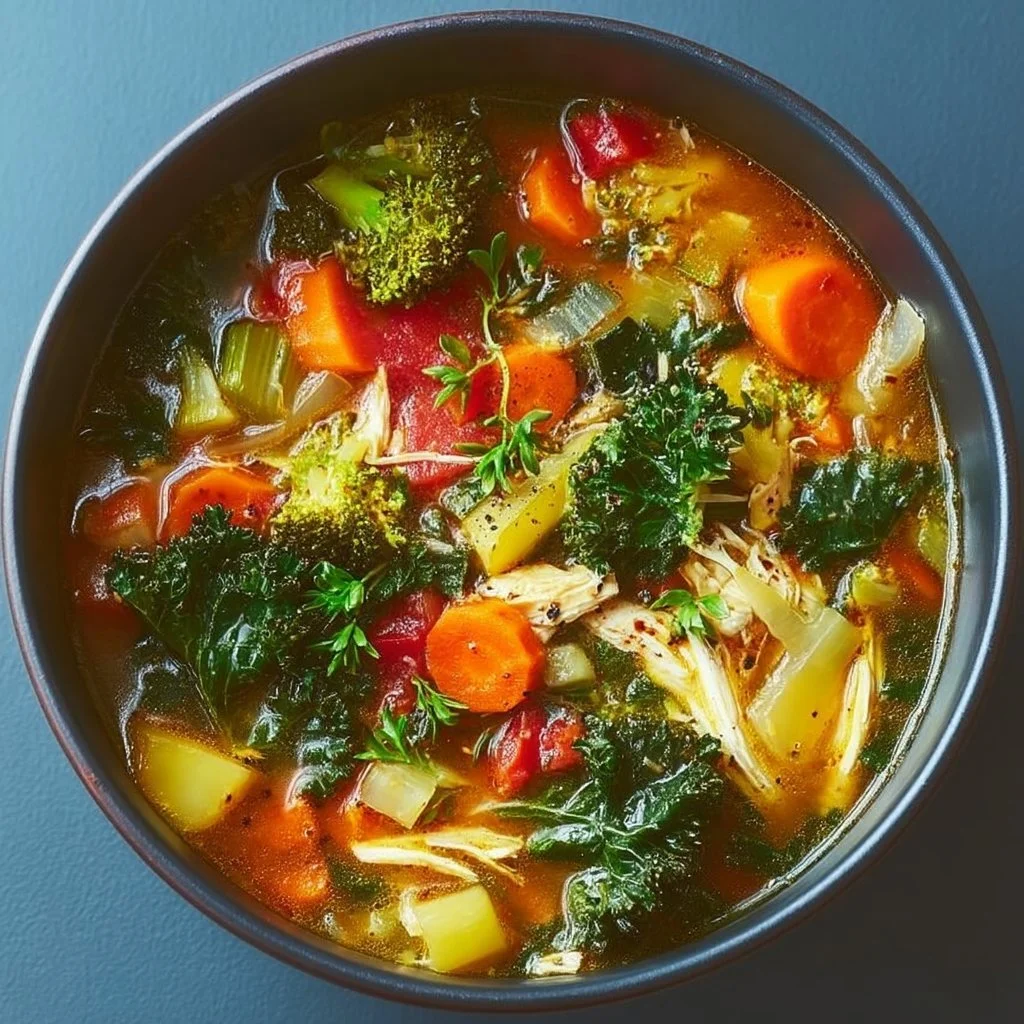 Sopa de verduras saludable para adelgazar, ideal para dietas equilibradas.